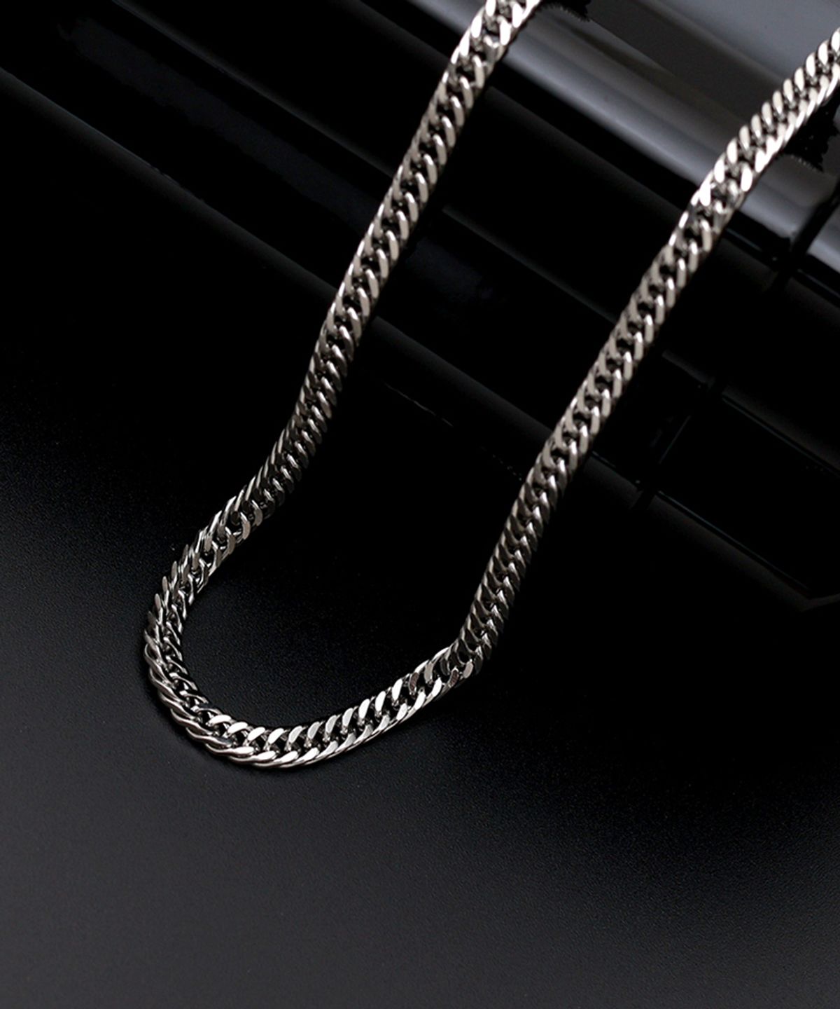 블랑시에르(BLANCIER) 마이애미 쿠반 체인 4.0mm BM251N1095 남자 목걸이