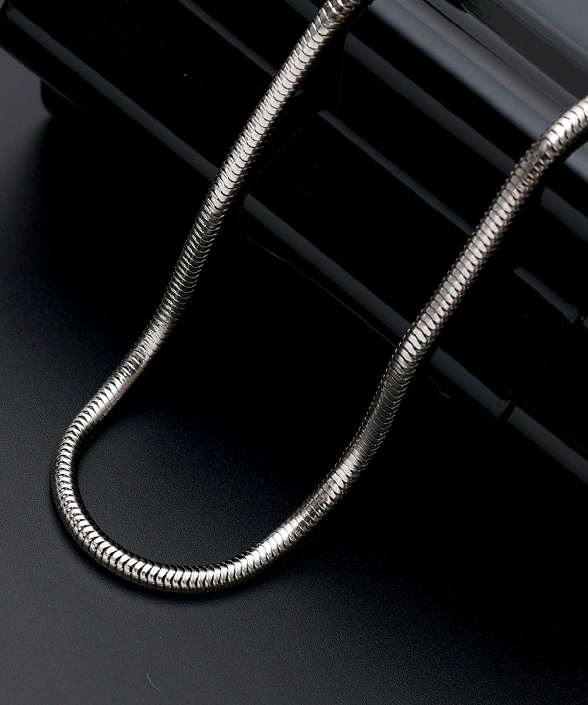 블랑시에르(BLANCIER) 바이퍼 체인 2mm BM251N1089 남자 목걸이