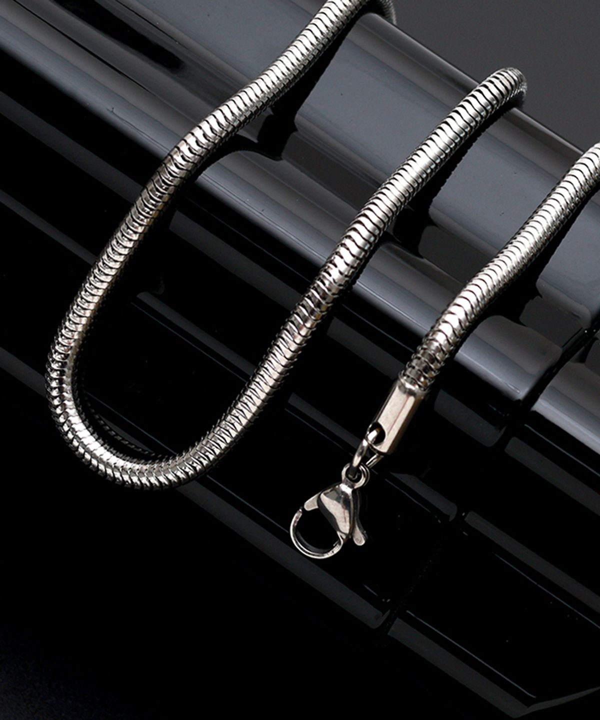 블랑시에르(BLANCIER) 바이퍼 체인 3mm BM251N1088 남자 목걸이