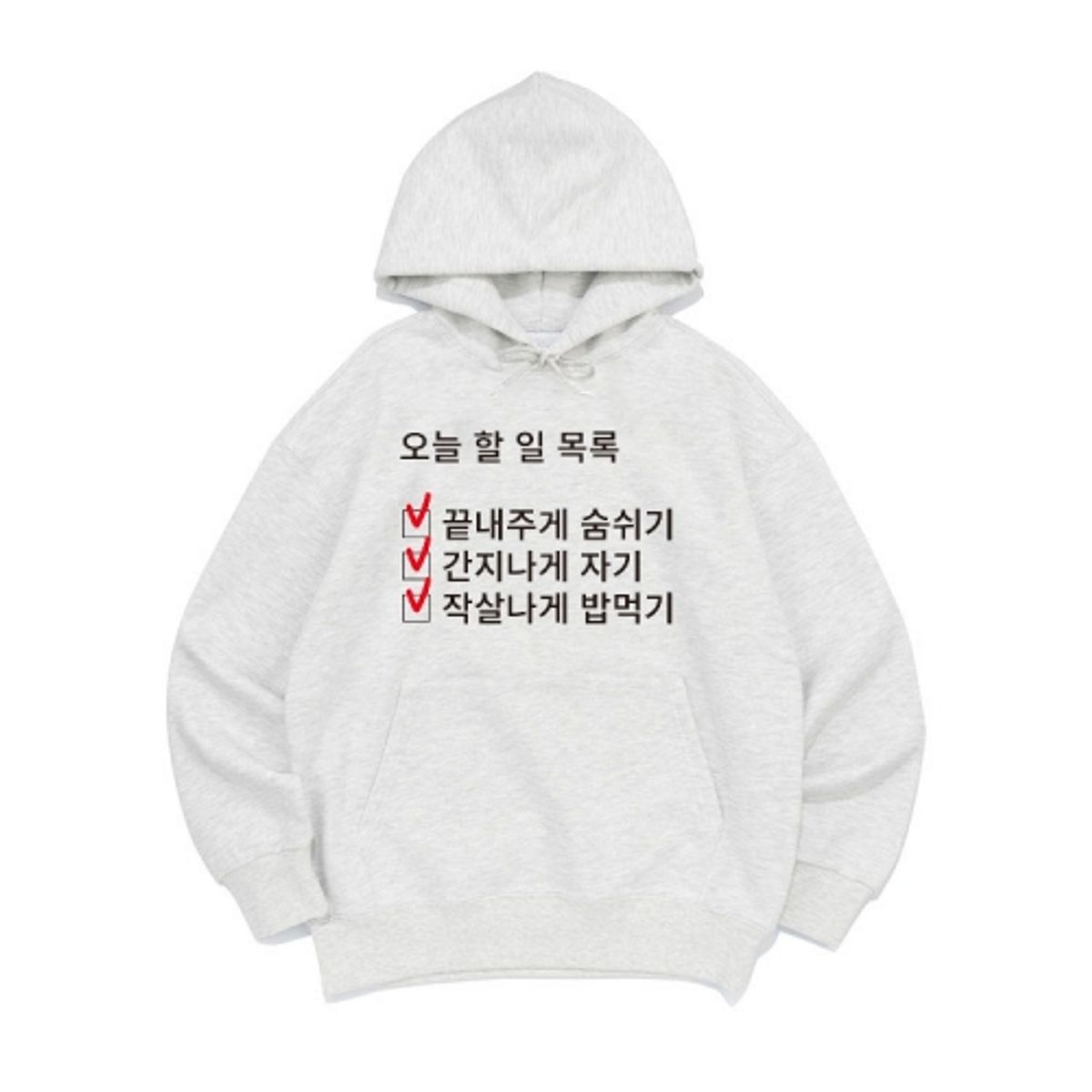 8톤트럭케이스(8TONTRUCK) [후드티 오늘할일]남여공용 오버핏