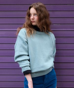 네리 파인울 숄더 라이닝 라운드 니트_Neri Knit_3colors