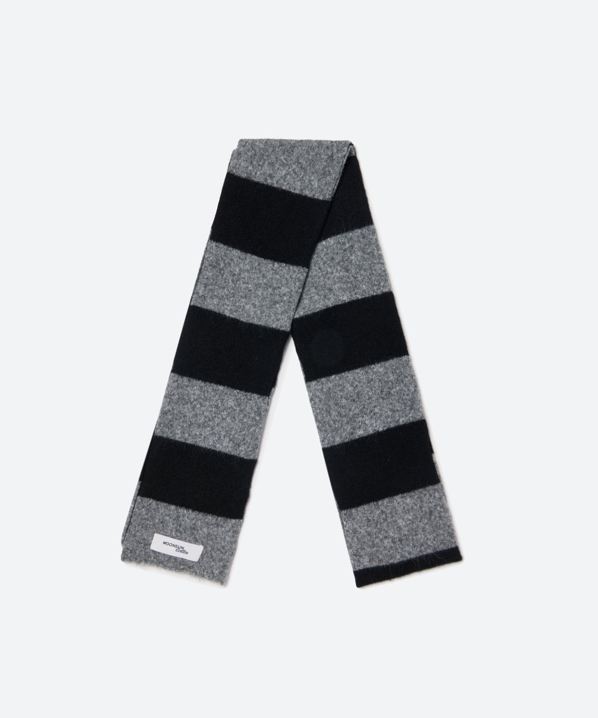 문선 아카이브(MOONSUN ARCHIVE) M.C Stripe Hairy Knit Muffler / Gray