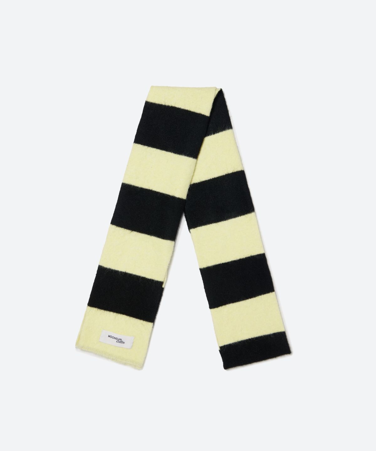 문선 아카이브(MOONSUN ARCHIVE) M.C Stripe Hairy Knit Muffler / Black