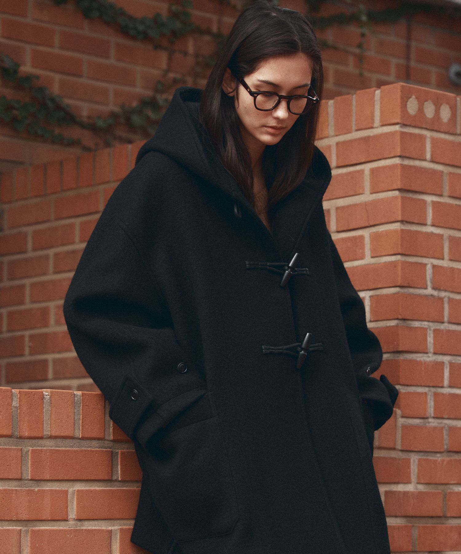 MUSINSA公式 | VANONE ATELIER O3761 アルパカダッフルコート_ブラック