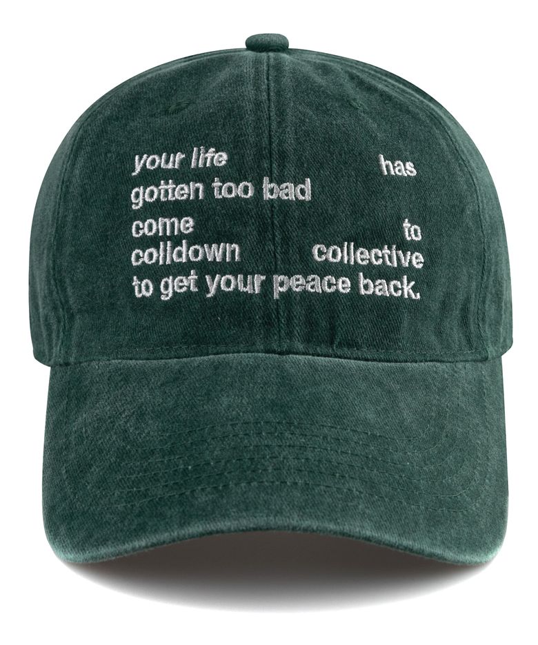 Your life Stone-Washed Ball cap-Green