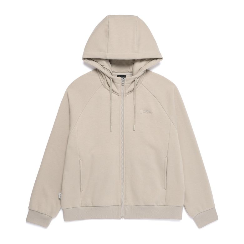 N254WFT040 여성 핀테일 폴리샤 트레이닝 풀집업 MOURNING BEIGE