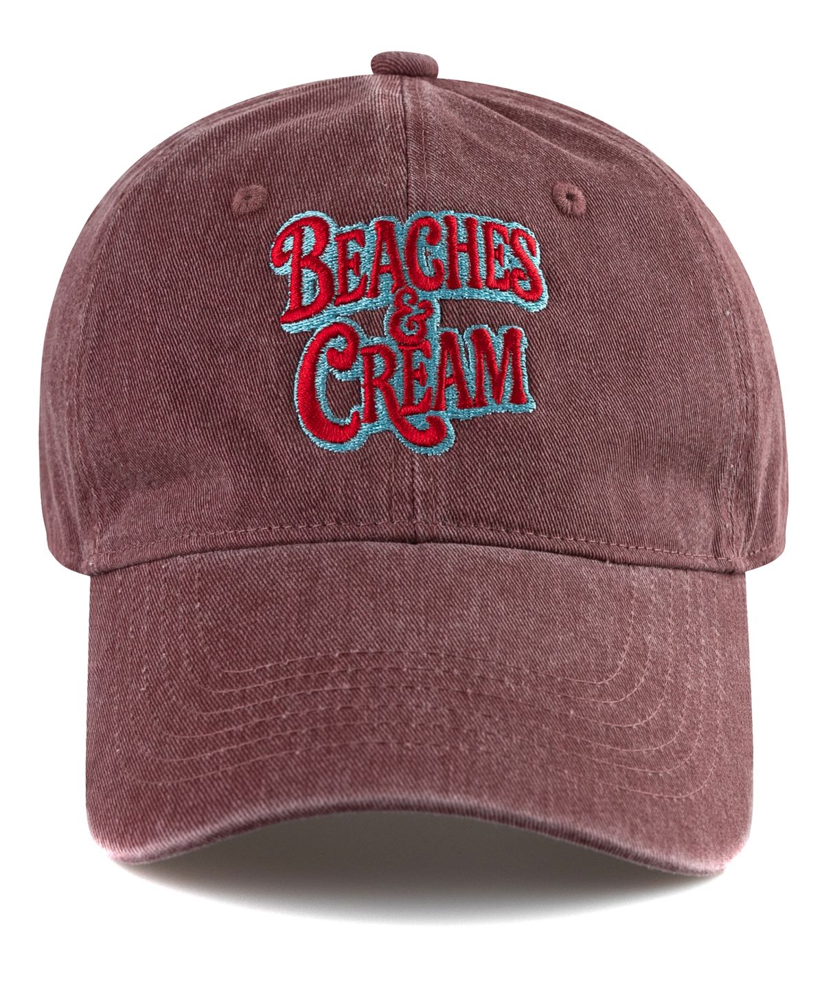 비치스앤크림(BEACHESANDCREAM) Shadow Pigment Ball cap-Burgundy