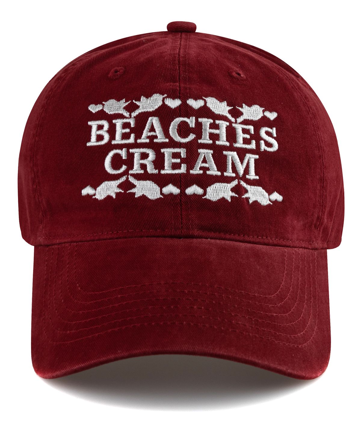 비치스앤크림(BEACHESANDCREAM) Love Piece Cation Ball cap-Red Wine