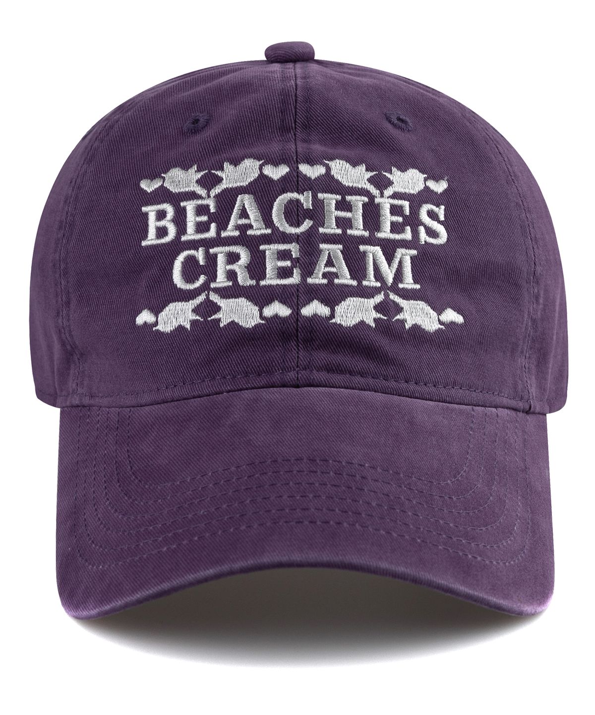 비치스앤크림(BEACHESANDCREAM) Love Piece Cation Ball cap-Purple