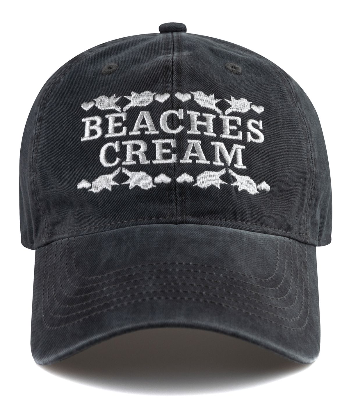 비치스앤크림(BEACHESANDCREAM) Love Piece Cation Ball cap-Charcoal