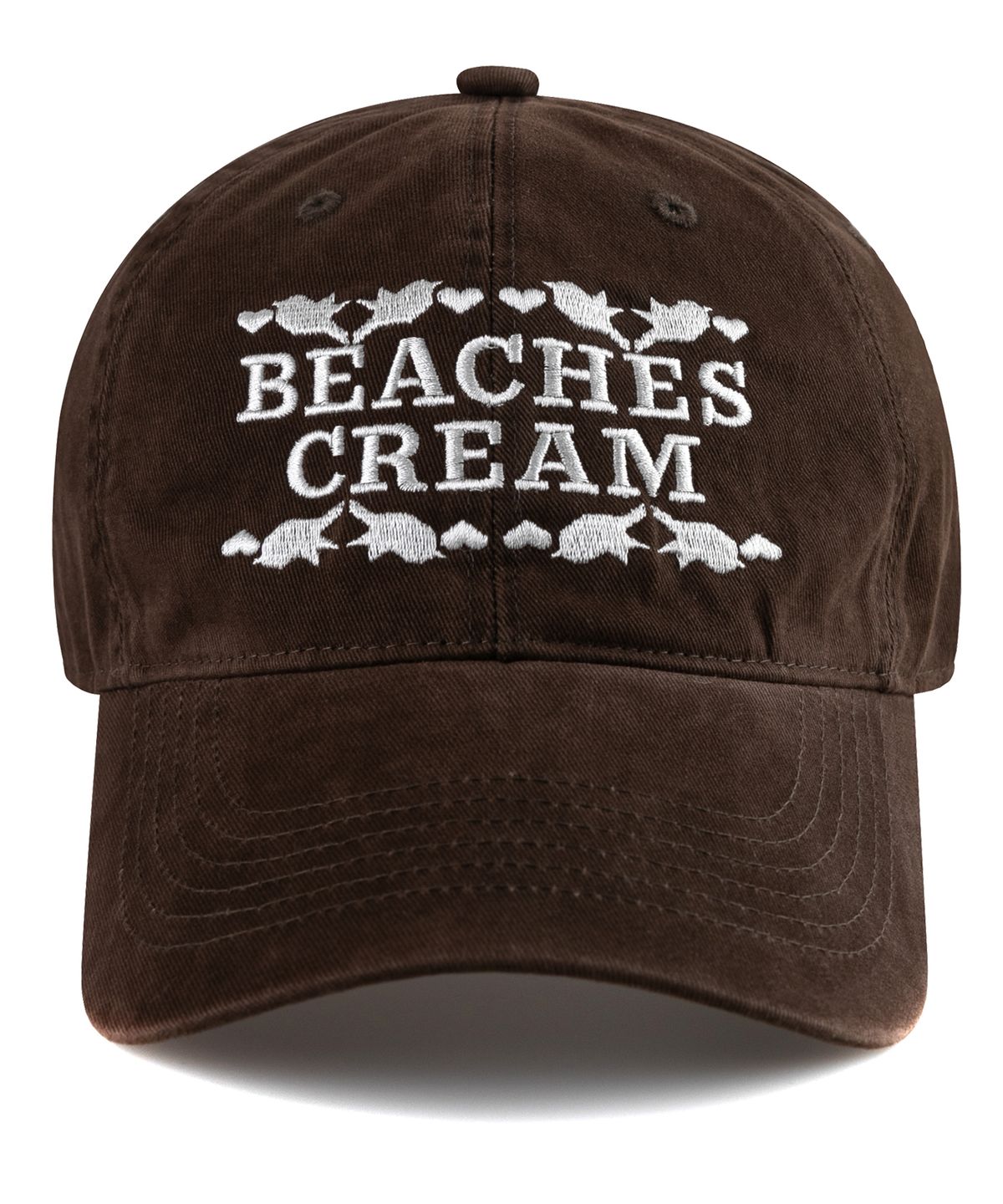 비치스앤크림(BEACHESANDCREAM) Love Piece Cation Ball cap-Brown