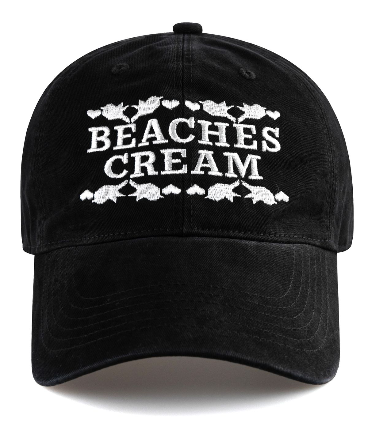 비치스앤크림(BEACHESANDCREAM) Love Piece Cation Ball cap-Black