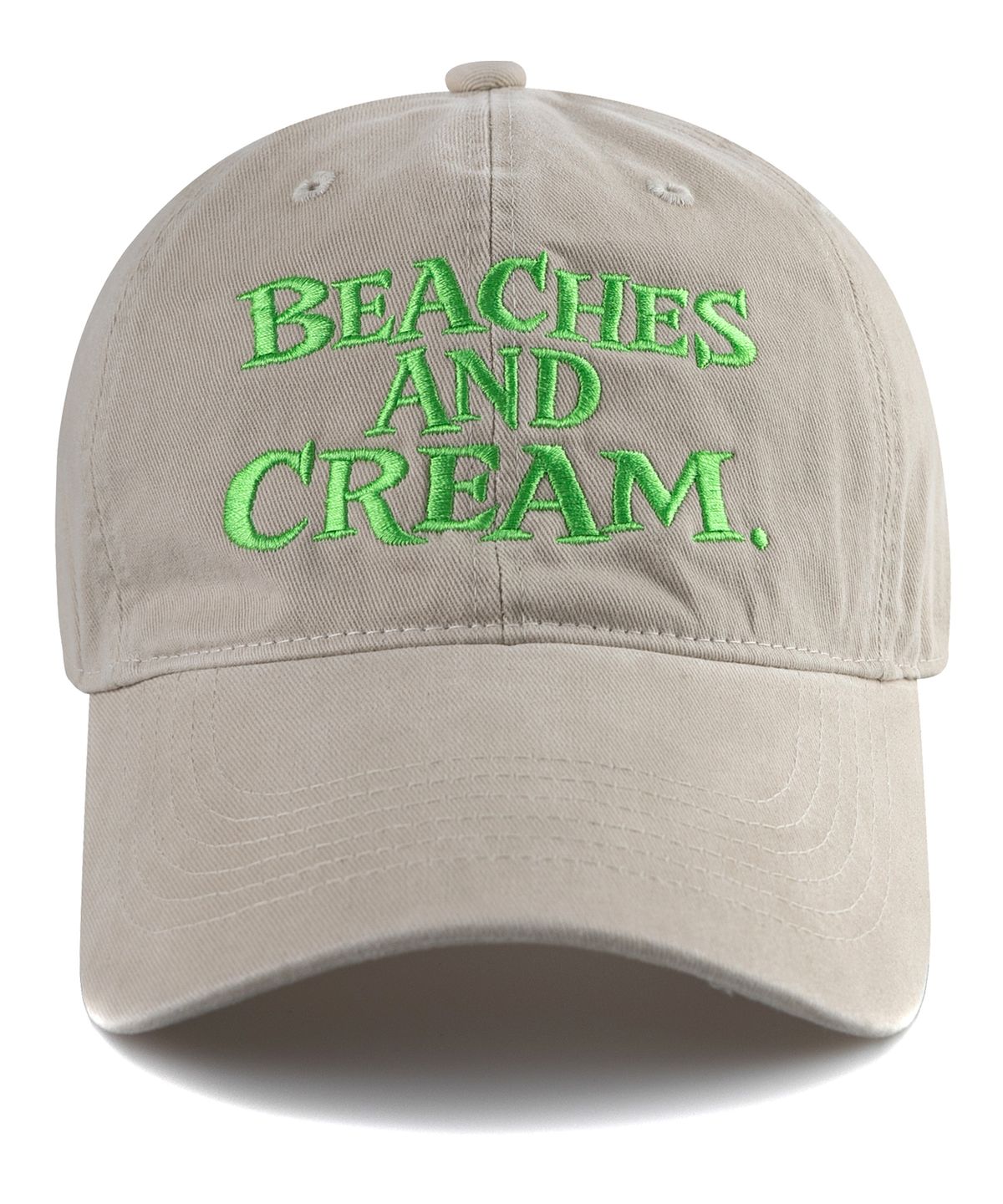 비치스앤크림(BEACHESANDCREAM) Big Logo Cation Ball cap-Light Beige