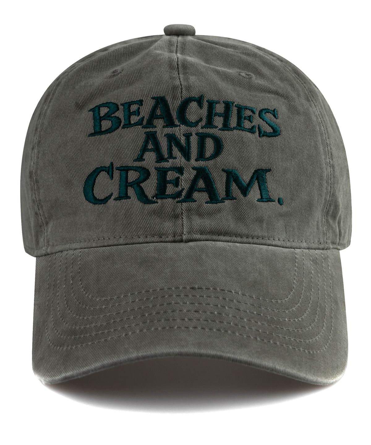 비치스앤크림(BEACHESANDCREAM) Big Logo Cation Ball cap-Khaki