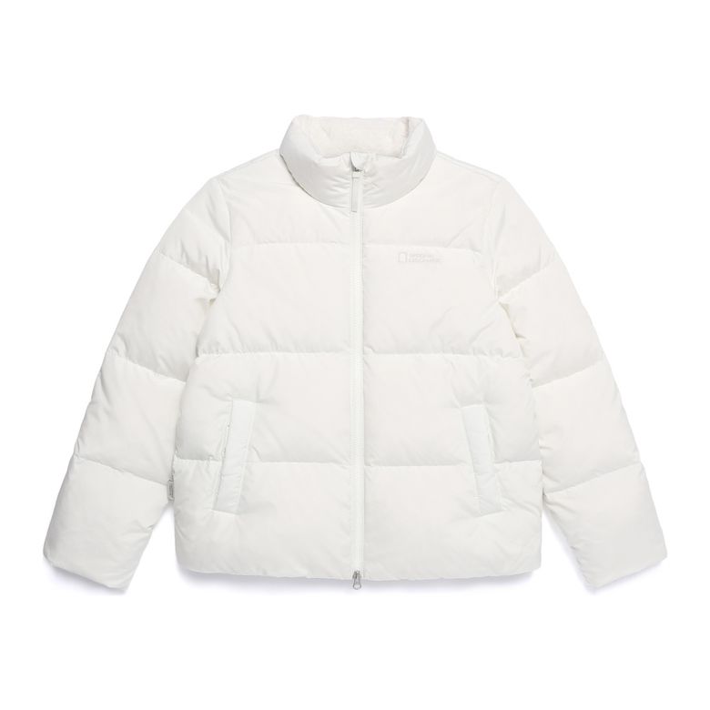 N254WDW041 여성 레이만 하이넥 덕다운 점퍼 O/WHITE