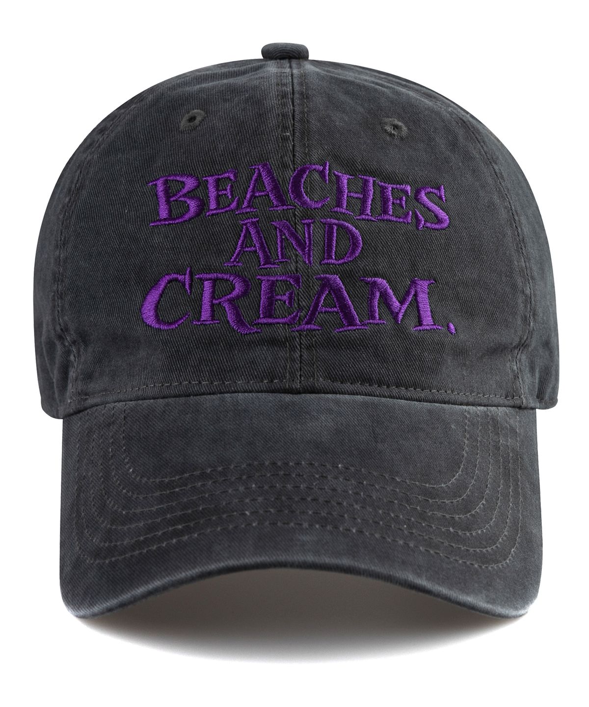 비치스앤크림(BEACHESANDCREAM) Big Logo Cation Ball cap-Charcoal