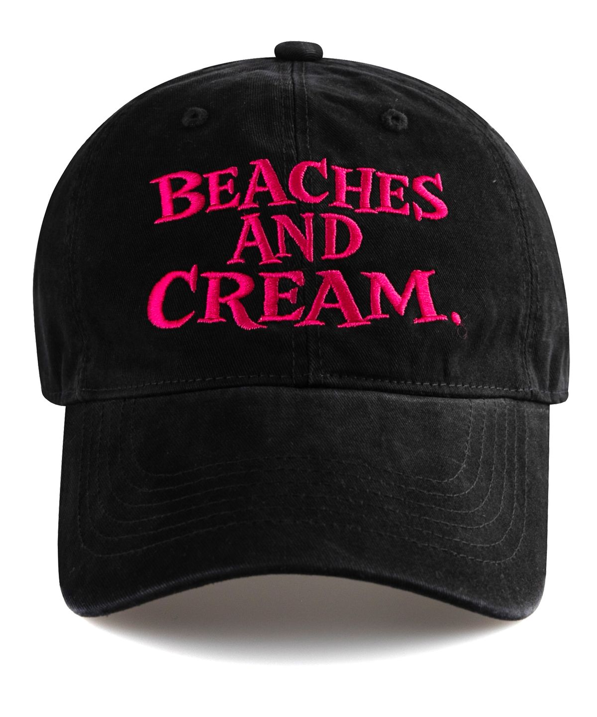 비치스앤크림(BEACHESANDCREAM) Big Logo Cation Ball cap-Black