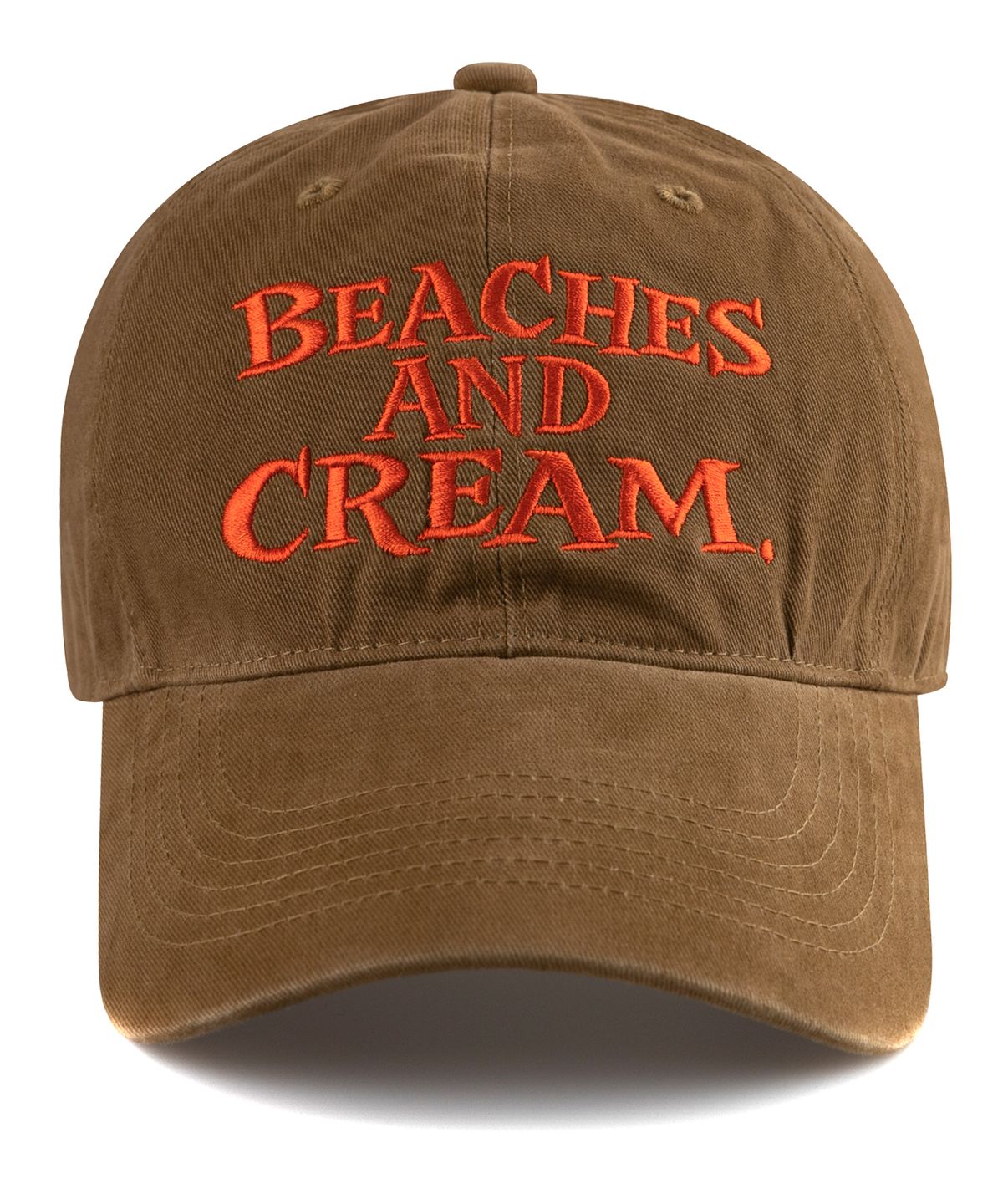 비치스앤크림(BEACHESANDCREAM) Big Logo Cation Ball cap-Beige