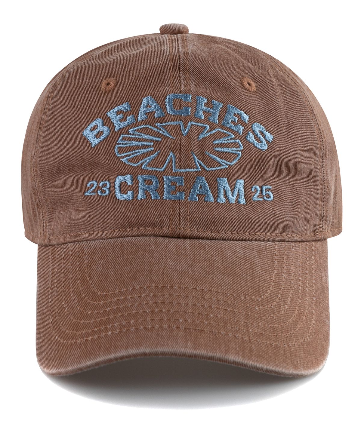 비치스앤크림(BEACHESANDCREAM) 23-25 Pigment Ball cap-Red Brown