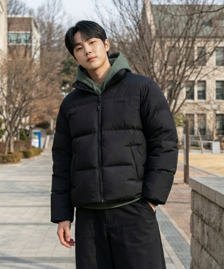 N254UDW941 레이만 하이넥 덕다운 점퍼 BLACK