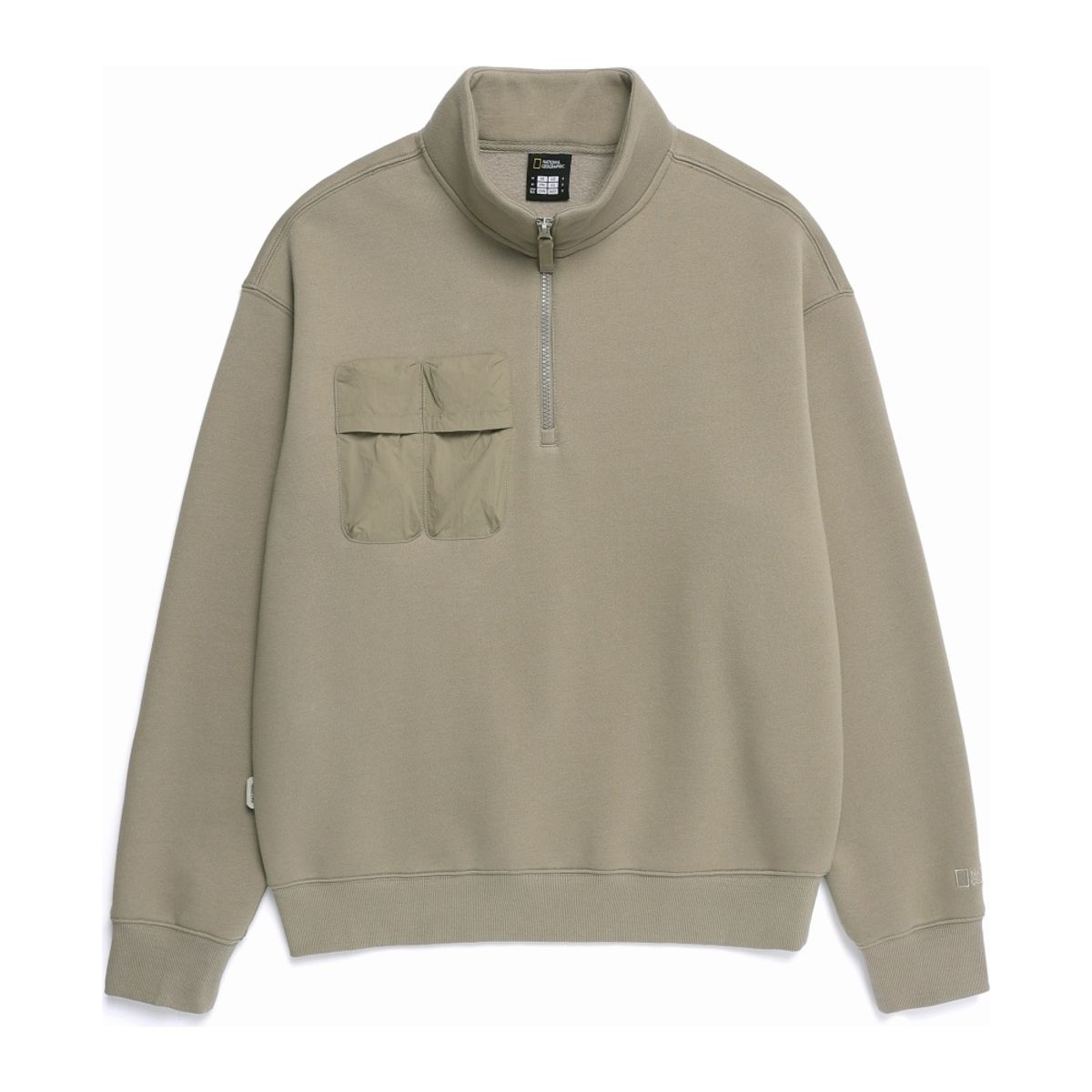 내셔널지오그래픽(NATIONALGEOGRAPHIC) N254USW100 [NRN] 입체포켓 하프집업 티셔츠 OAK BEIGE