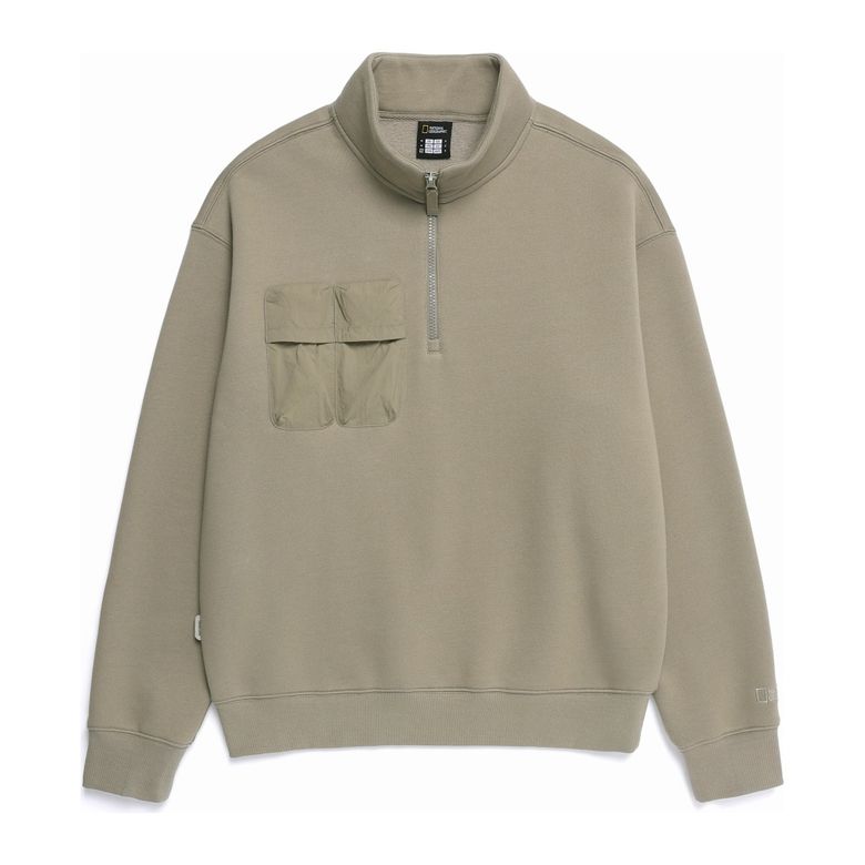 N254USW100 [NRN] 입체포켓 하프집업 티셔츠 OAK BEIGE