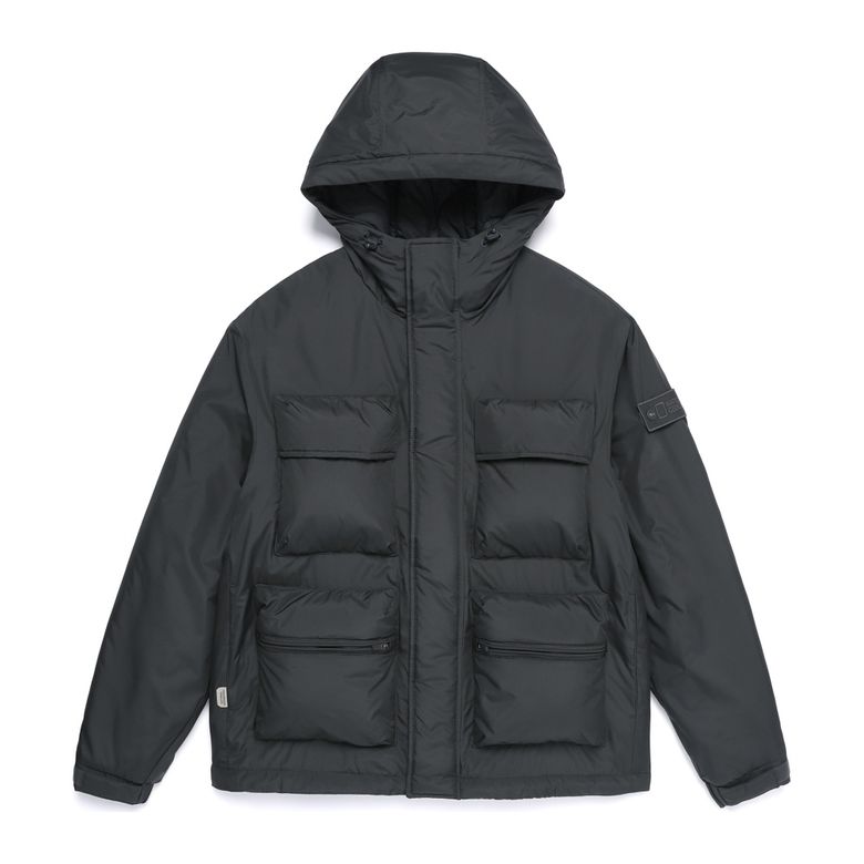 N254UPD100 [NRN] 아웃포켓 패딩 점퍼 GREY