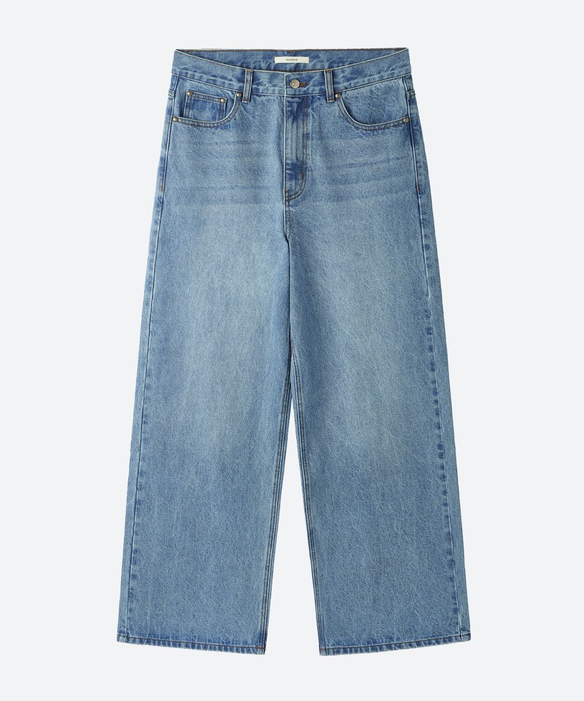 문선 아카이브(MOONSUN ARCHIVE) UNISEX, Loose-Fit Denim Pants / Light indigo