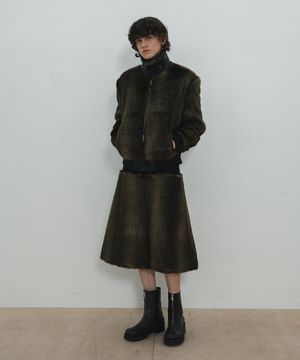 Mink Fur A Skirt / Black