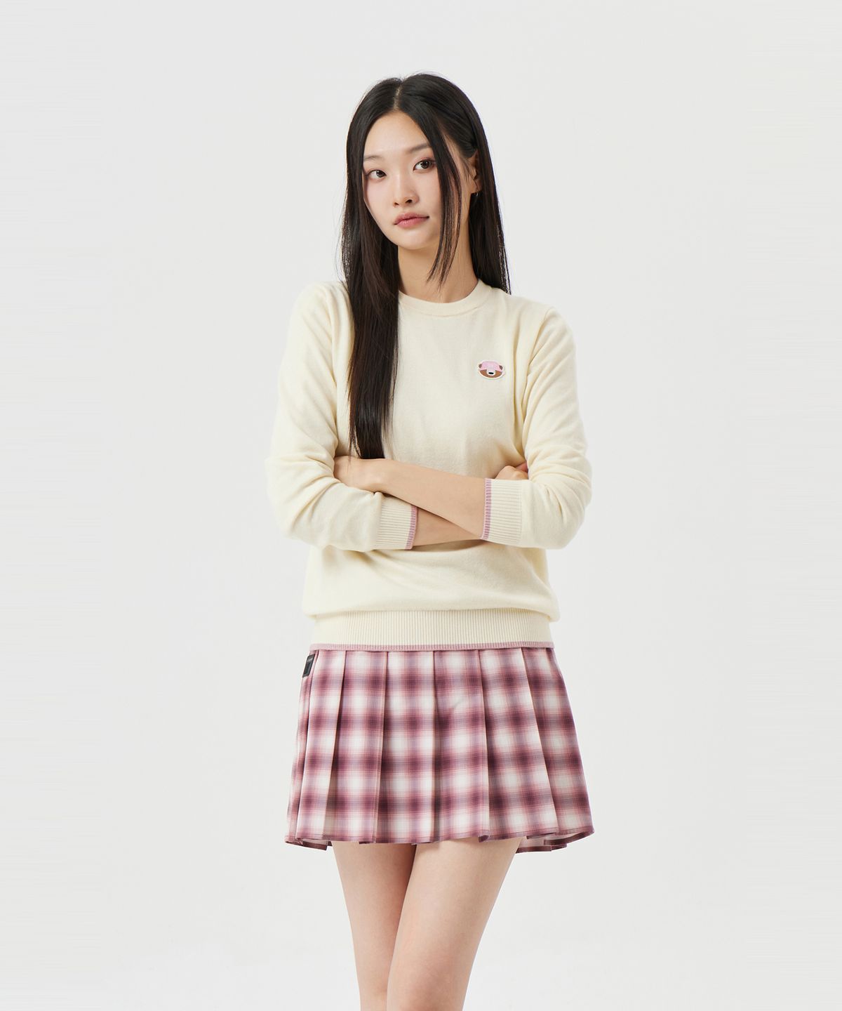 골든베어(GOLDEN BEAR) (W) Windproof Lining Pullover Knit G5WAW25911IVX