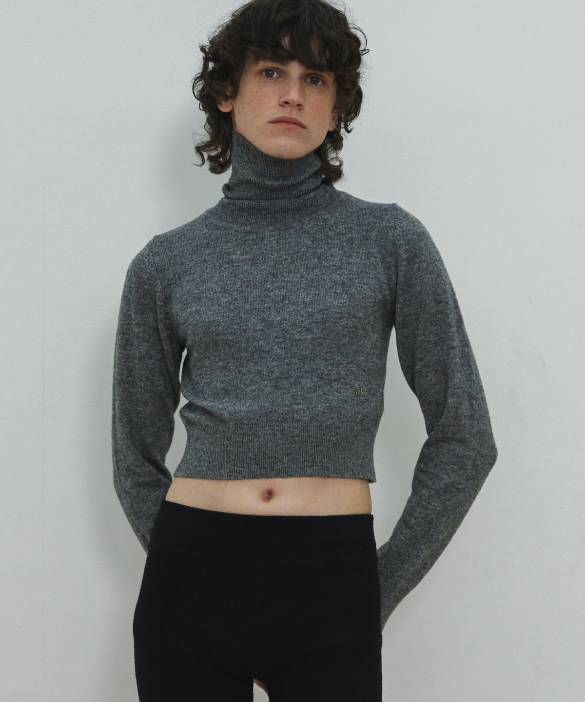 문선 아카이브(MOONSUN ARCHIVE) MJ Crop Turtle Neck Knit / Gray