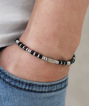 세레니티  BM255B1036 블랙 오닉스 원석 남자 팔찌