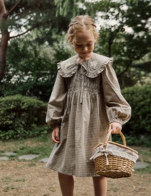 리피 데이 드레스 오트베이지 체크