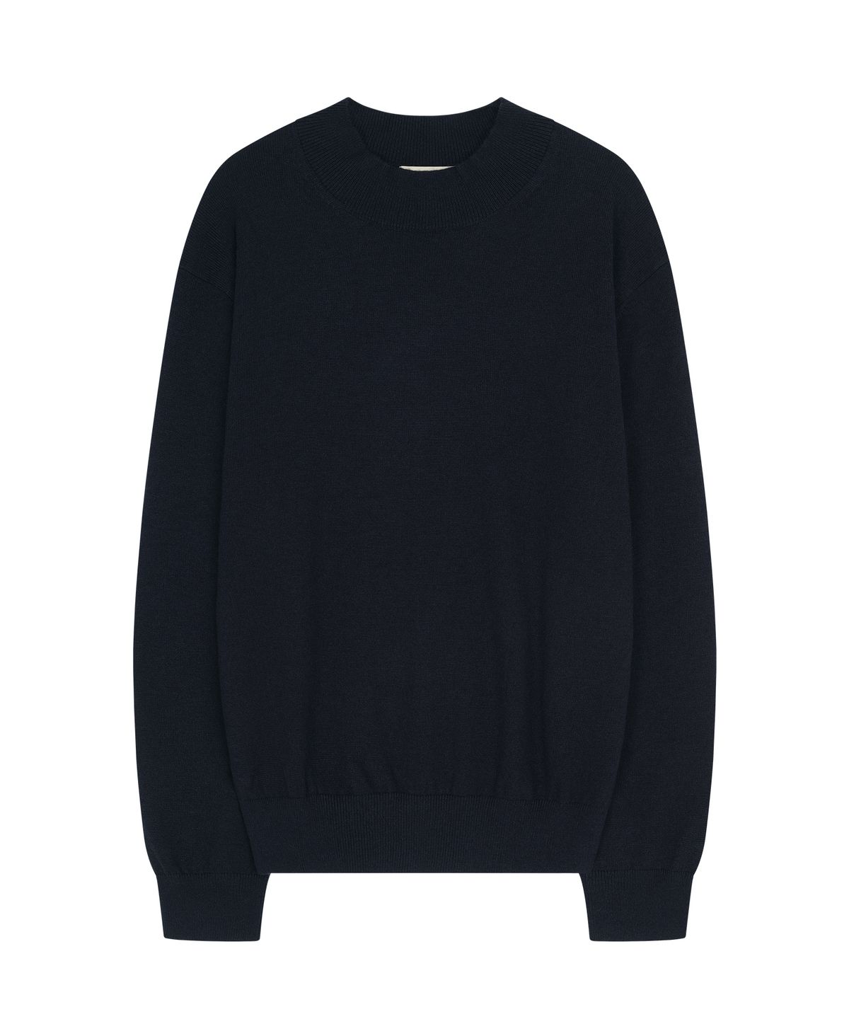 벨리프(BELLIEF) Essential Wool Comfort Moc-Neck knit (Navy)