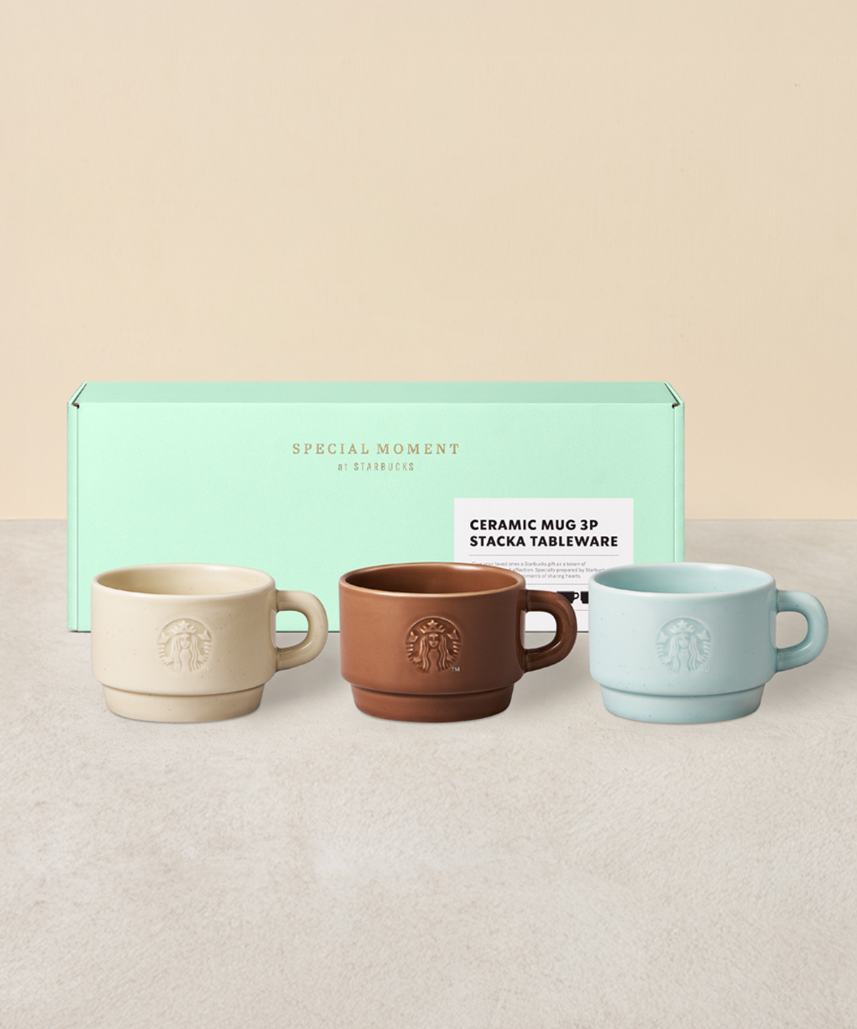 스타벅스(STARBUCKS) 스태카 컬러 머그볼 260ml 3P