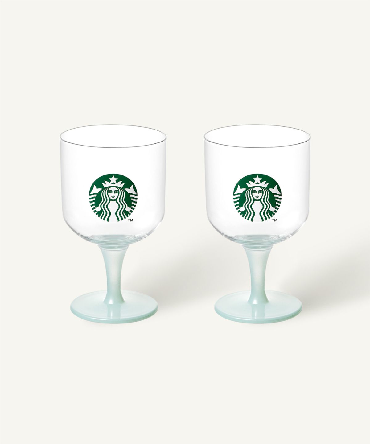 스타벅스(STARBUCKS) 스태카 고블렛 유리잔 2P
