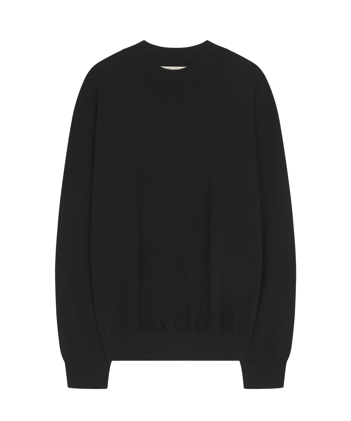 벨리프(BELLIEF) Essential Wool Comfort Moc-Neck knit (Black)