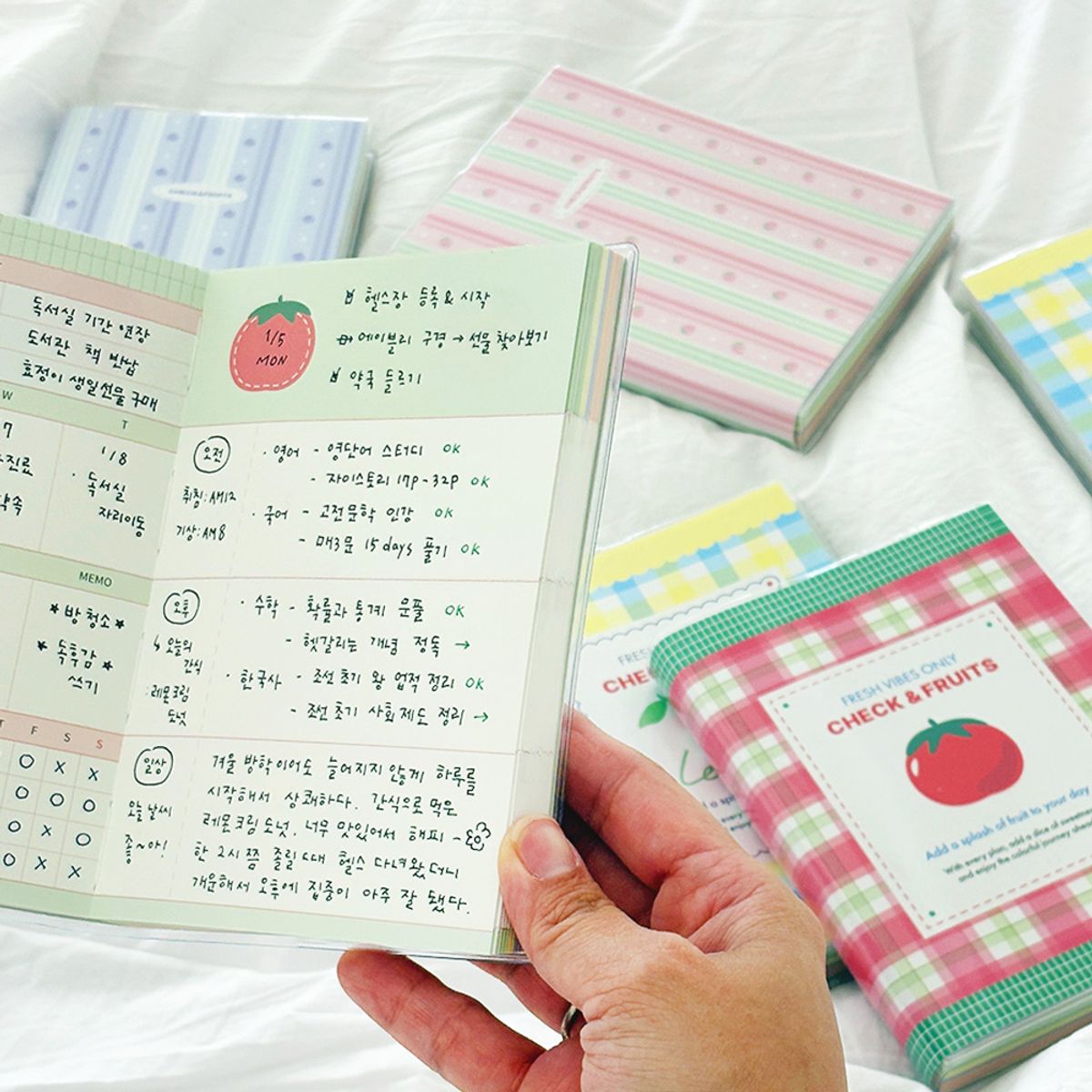7321디자인(7321DESIGN) 체크 앤 후르츠 만년 데일리 플래너 - 6MONTHS
