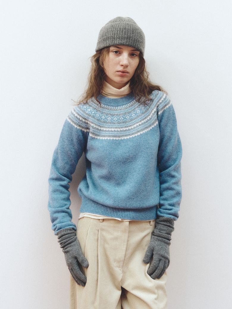 SHAGGY DOG NORDIC KNIT_LIGHT BLUE