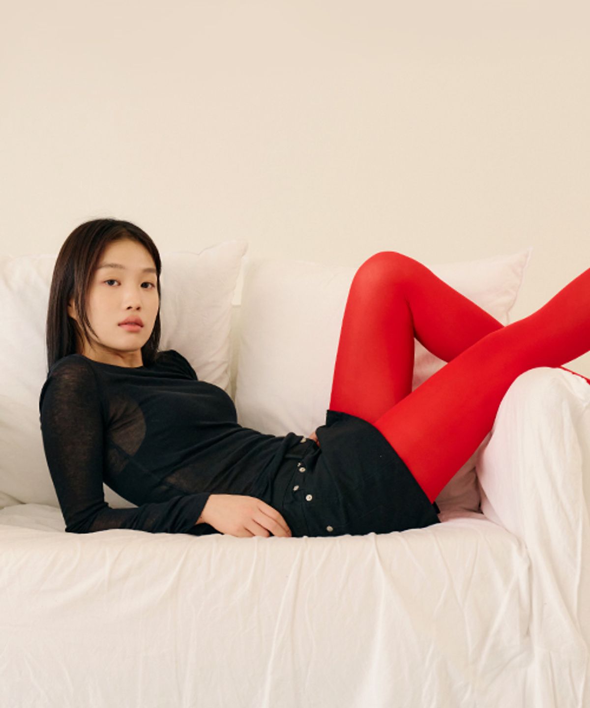 마른파이브(MARN5) 넉넉 포인트 컬러 스타킹_8colors