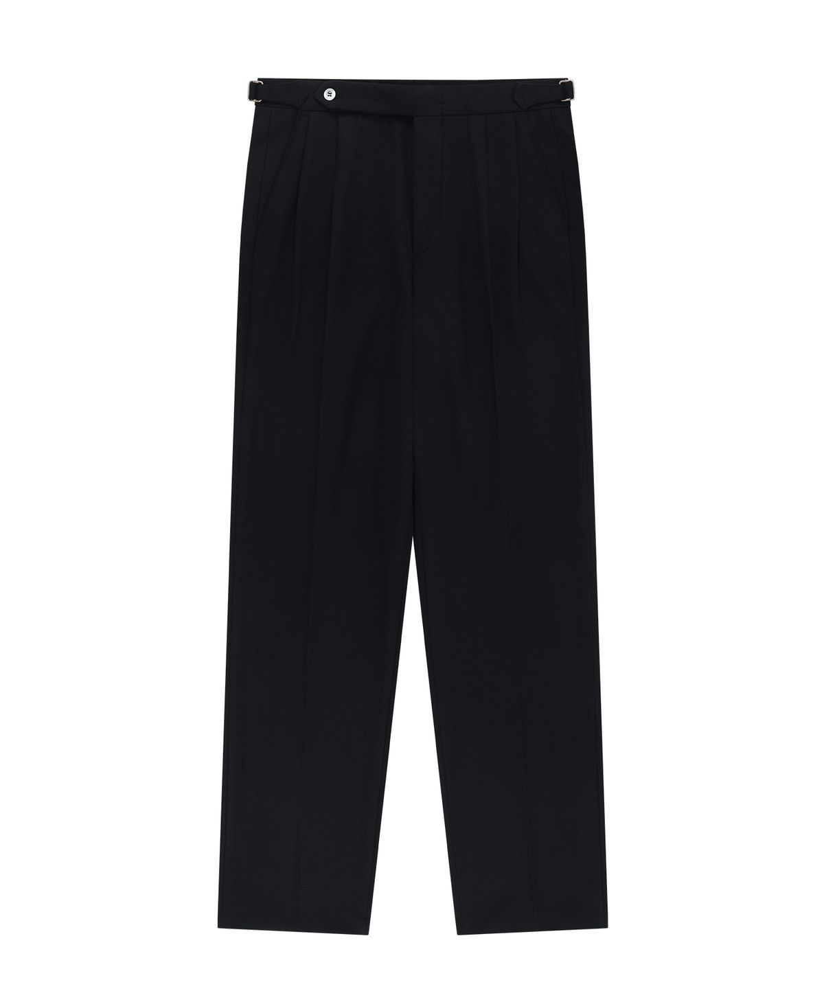 벨리프(BELLIEF) Essential Wool Flannel adjust relaxed Trouser (Dark Navy)