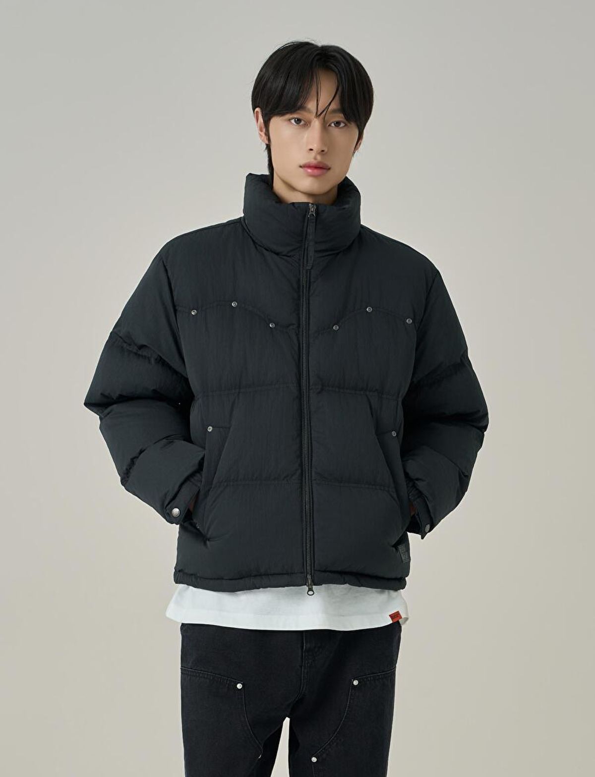 슈퍼드라이(SUPERDRY) 웨스턴 다운 자켓 블랙