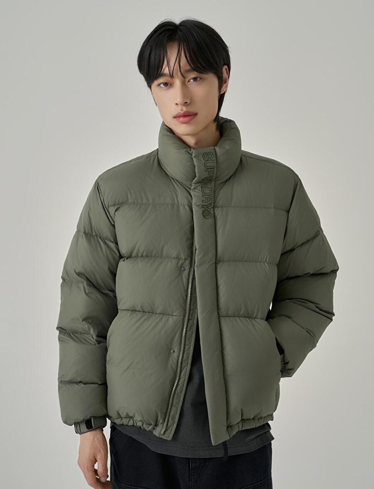 슈퍼드라이(SUPERDRY) 다운 푸퍼 자켓 카키