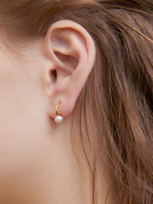 [Silver925] Pearl Hook Earring