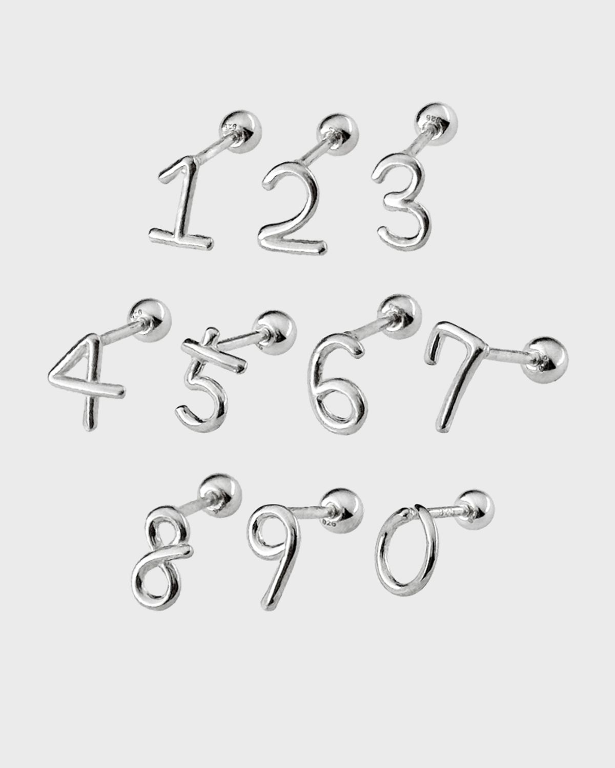 잇더즌매터(IT DOESN'T MATTER) [Silver ver.] Number doodle piercing
