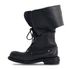 Folded lace-up long boots_Black