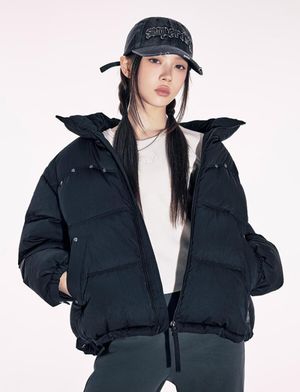 W 웨스턴 다운 자켓 블랙