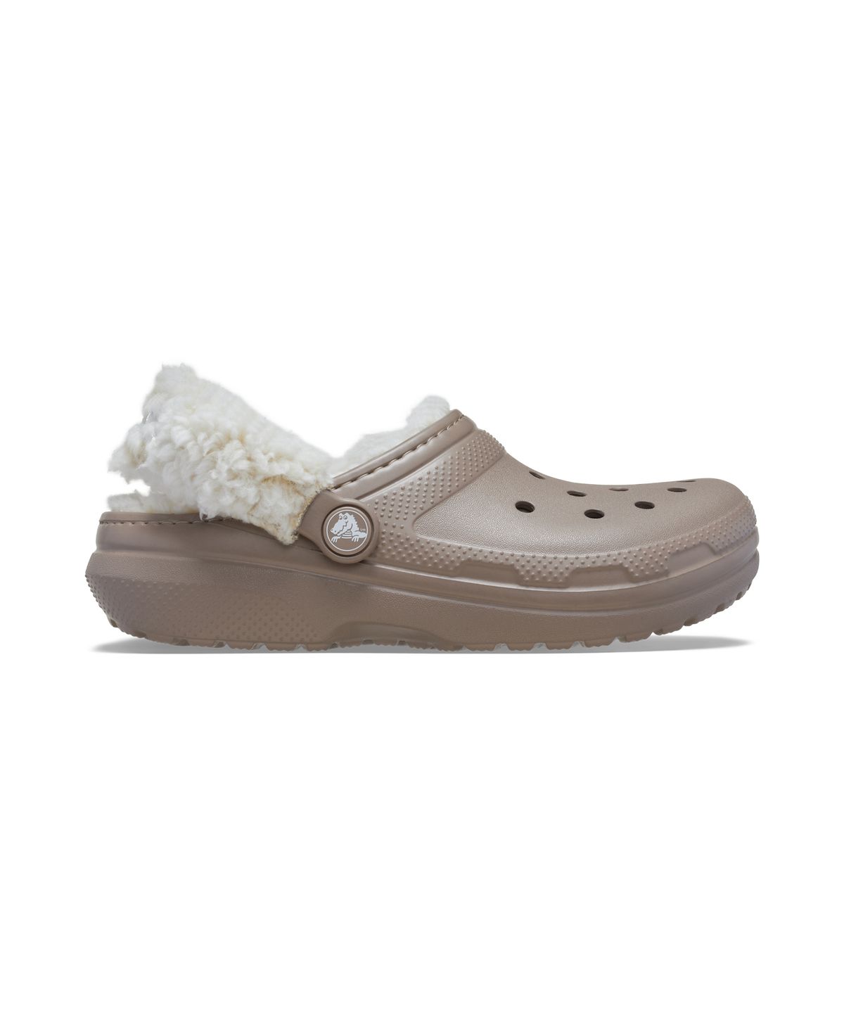 크록스키즈(CROCS KIDS) 클래식 플리스 라인드 클로그(플리스 스트랩) 키즈 - 머쉬룸