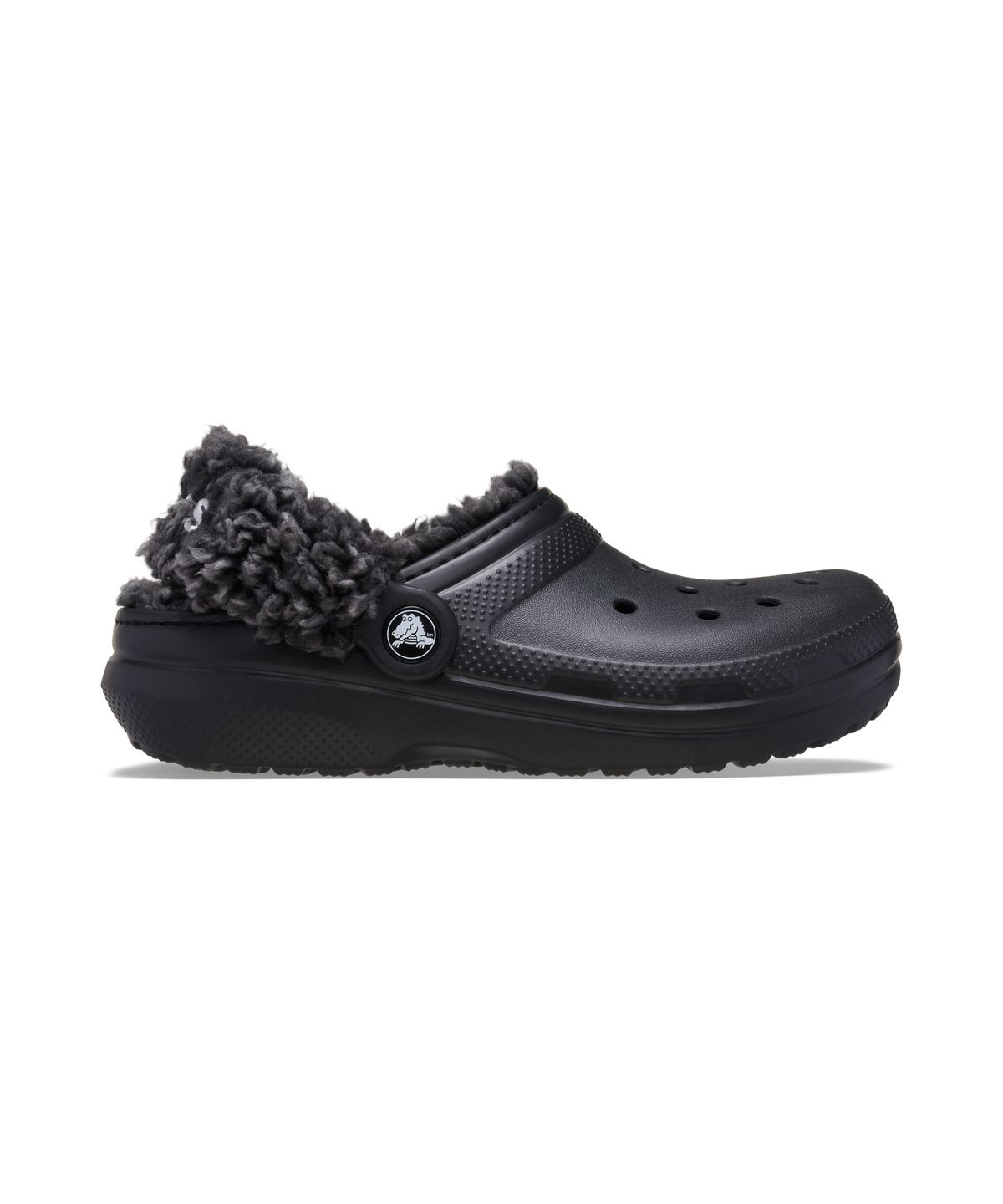 크록스키즈(CROCS KIDS) 클래식 플리스 라인드 클로그(플리스 스트랩) 토들러 - 블랙