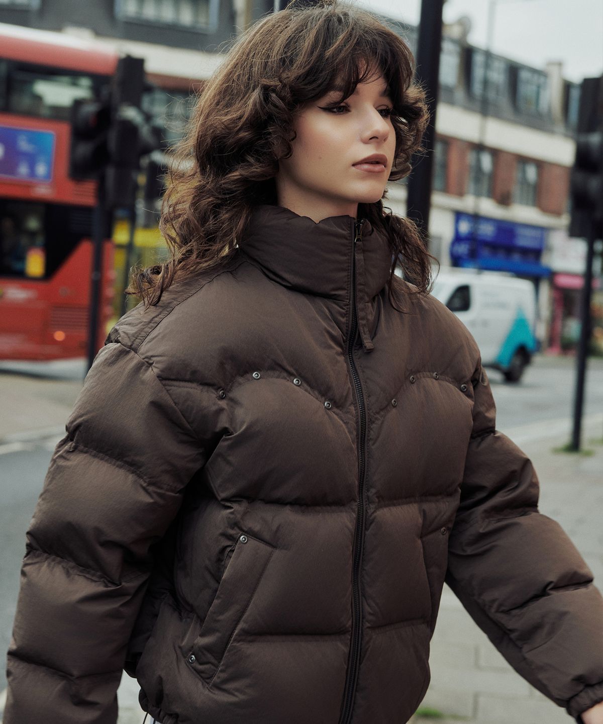 슈퍼드라이(SUPERDRY) W 웨스턴 다운 자켓 다크브라운